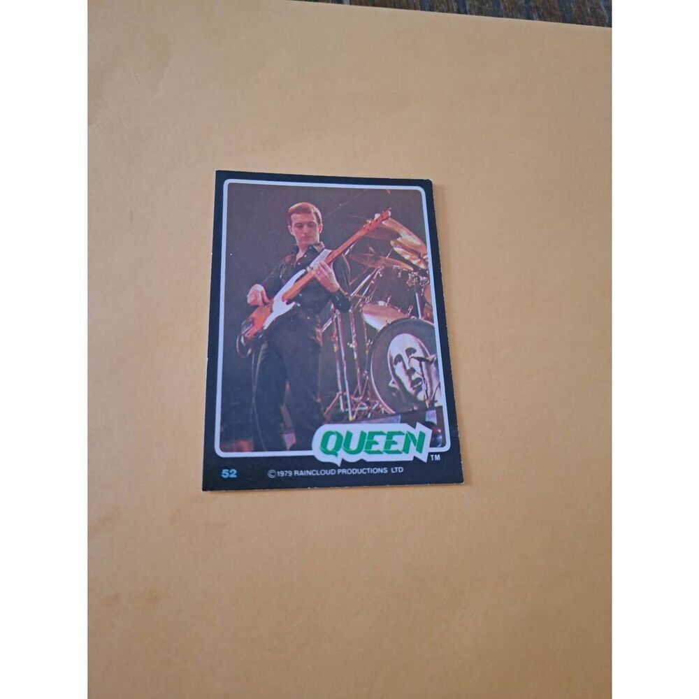 Vintage 1979 Raincloud Productions Queen Trading Card #52 Rock Band Memorabilia